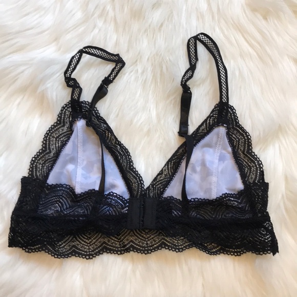 Lace & Fabric Floral Print Bralette - Picture 5 of 5